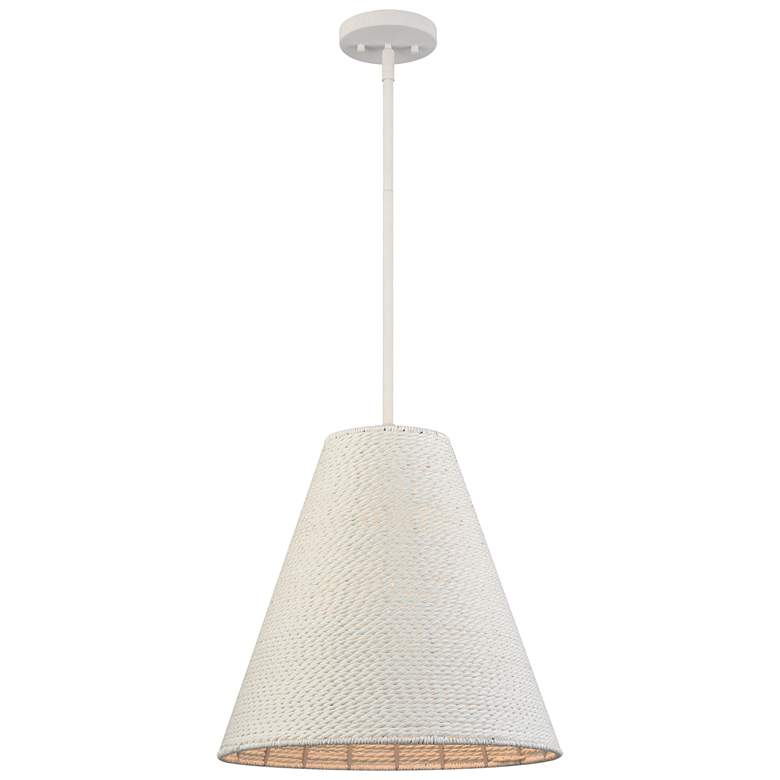 Image 1 Sophie 16 inch Wide 1-Light Pendant - White Coral