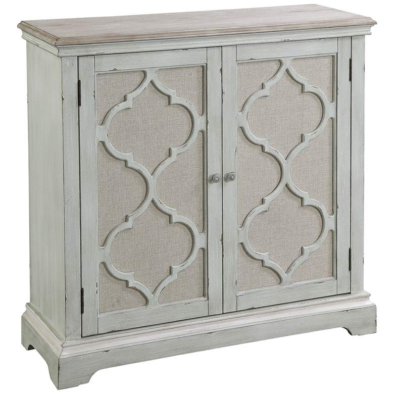 Image 1 Sophie 38" Wide Weathered Sea Gray 2-Door Accent Cabinet