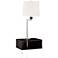 Sophie Wall Lamp Shelf with Swing Arm Lamp and Outlet Plus USB