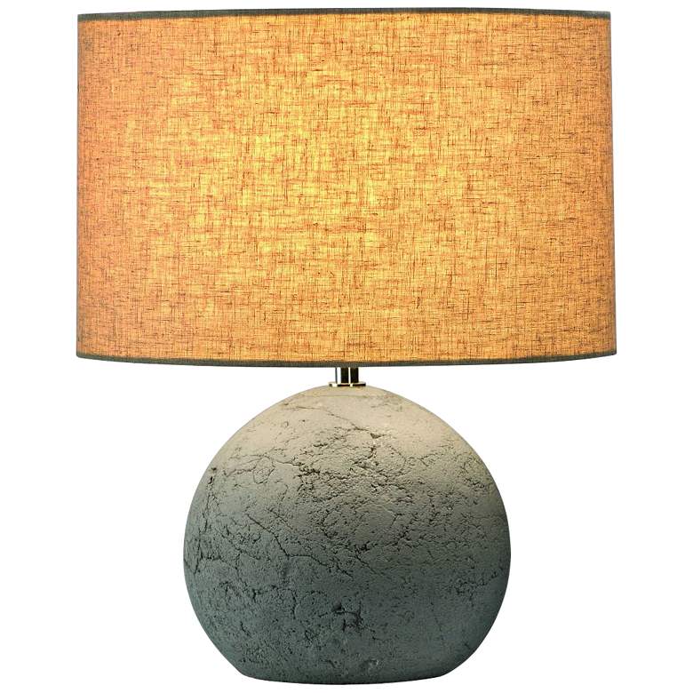 Image 1 Soprana 14 inchH Concrete Gray Round Accent Table Lamp