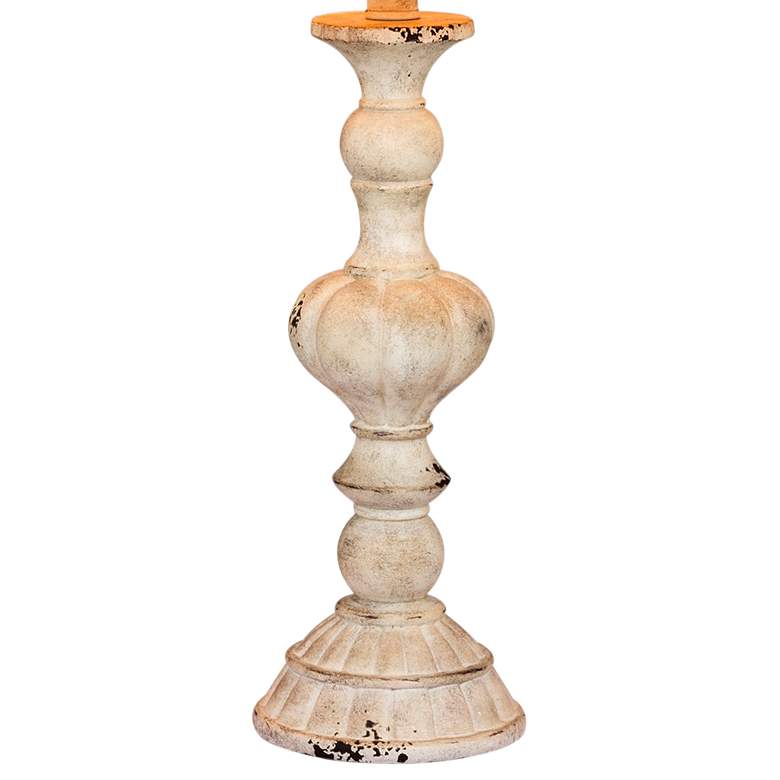 Image 2 Soraya Cottage 26 1/2" Antique White Candlestick Table Lamp Set of 2 more views