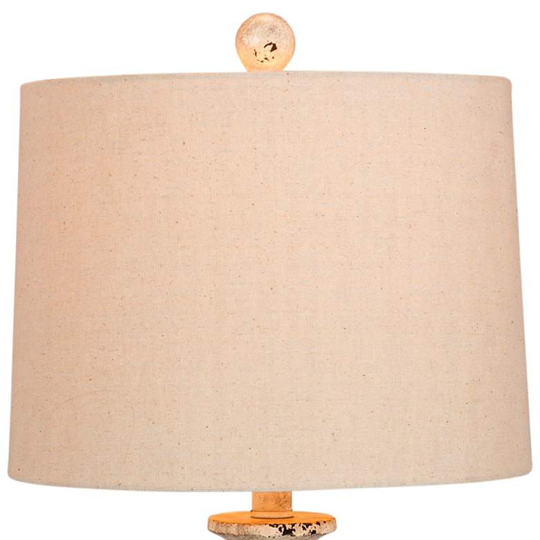 Image 3 Soraya Cottage 26 1/2" Antique White Candlestick Table Lamp Set of 2 more views