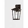 Soren 14" High Textured Black Outdoor Wall Light