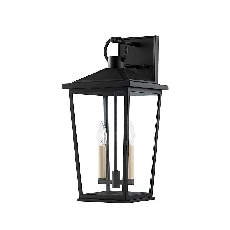 Image 2 Soren 19 1/2" High Textured Black Outdoor Wall Light more views