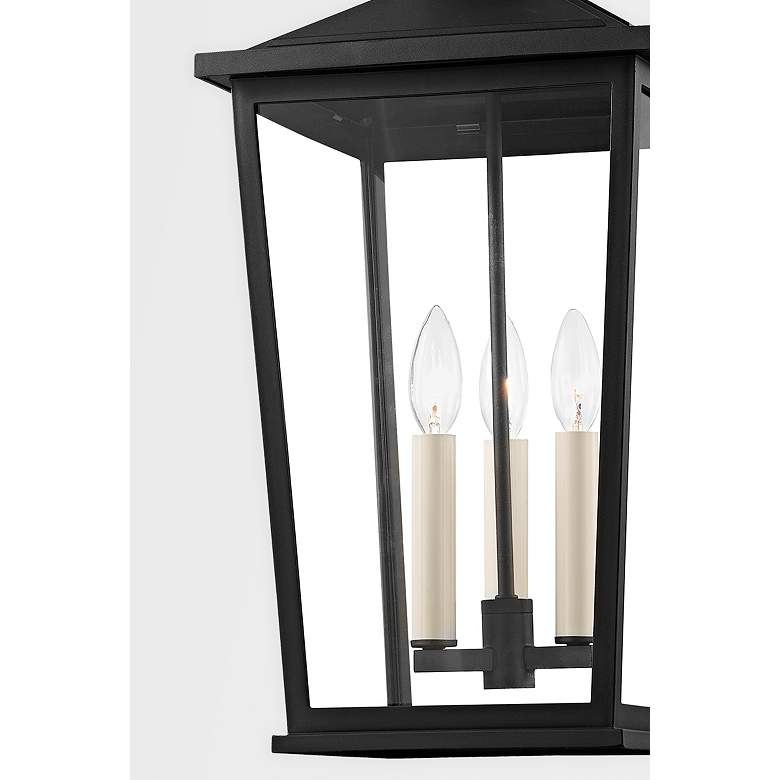 Image 3 Soren 23 1/2 inch High Textured Black Outdoor Hanging Light more views