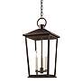 2_Soren 23 1/2" High Textured Bronze Outdoor Hanging Light more views