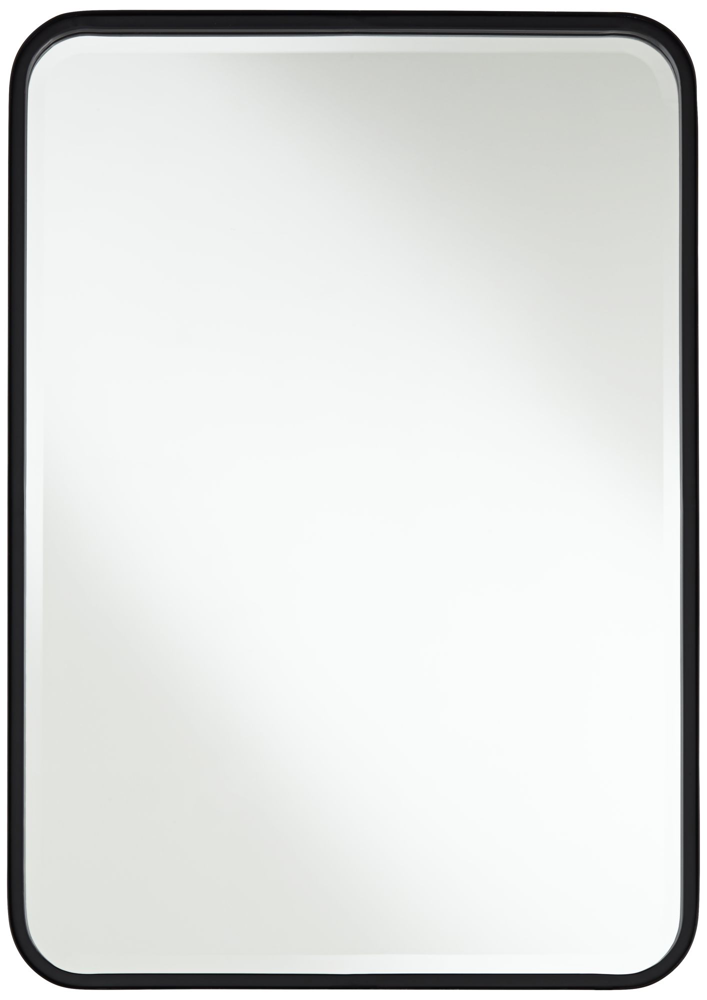 Image 3 Soren Black 24" x 34" Rounded Edge Rectangular Wall Mirror