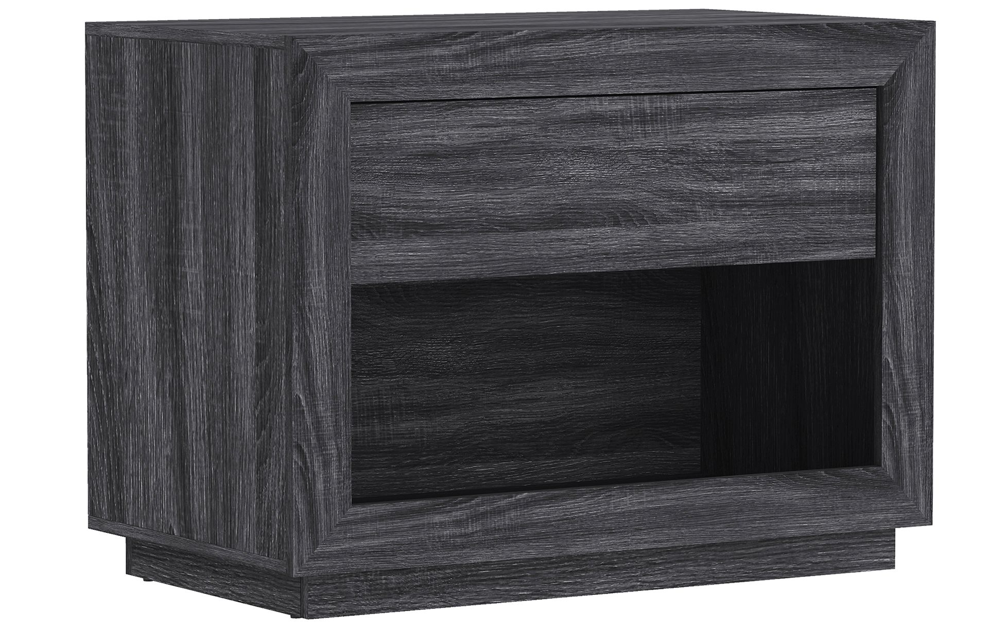 Image 6 Soren Contemporary 32" Nightstand in Charcoal Gray (1-Drawer) more views