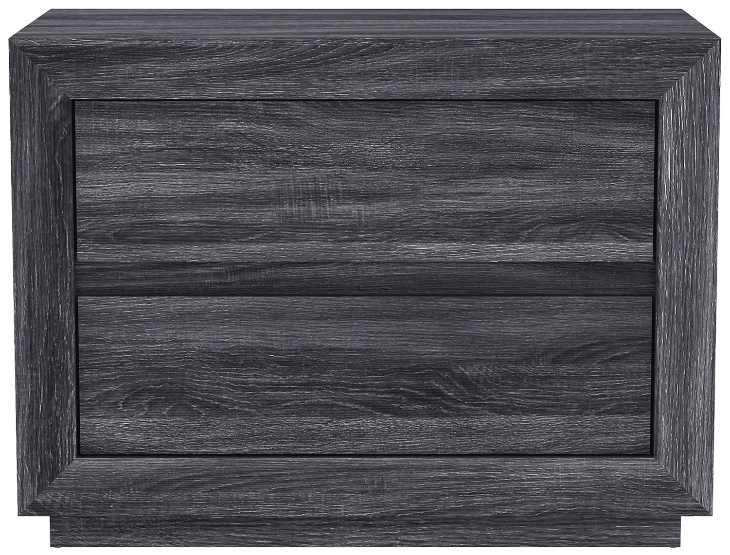 Image 2 Soren Contemporary 32" Nightstand in Charcoal Gray (2-Drawer) more views