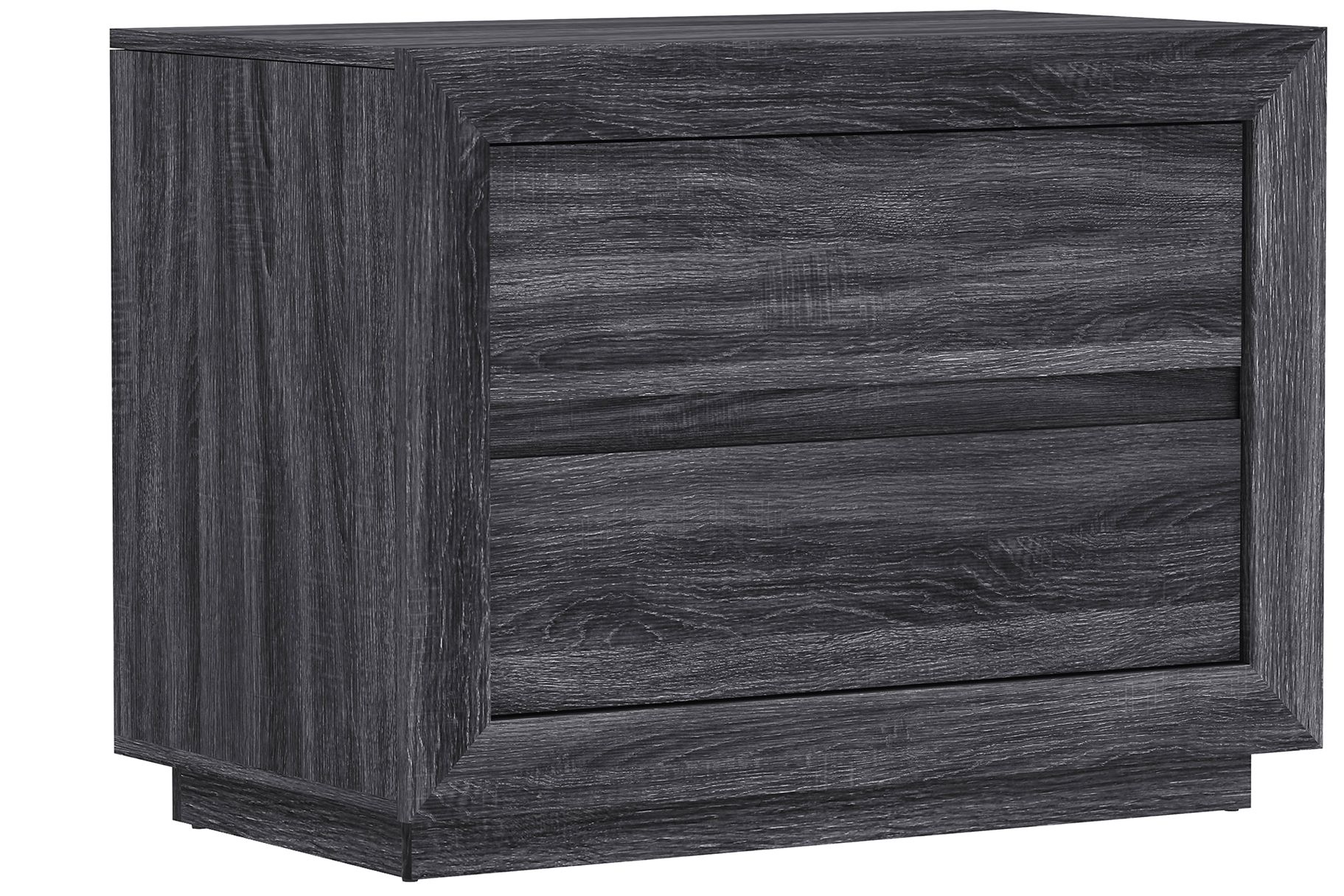 Image 6 Soren Contemporary 32" Nightstand in Charcoal Gray (2-Drawer) more views