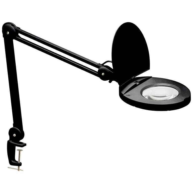Image 1 Sorenson LED Clamp On Desk Lamp with Magnifier in Black