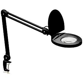 Image1 of Sorenson LED Clamp On Desk Lamp with Magnifier in Black