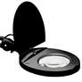 Sorenson LED Clamp On Desk Lamp with Magnifier in Black