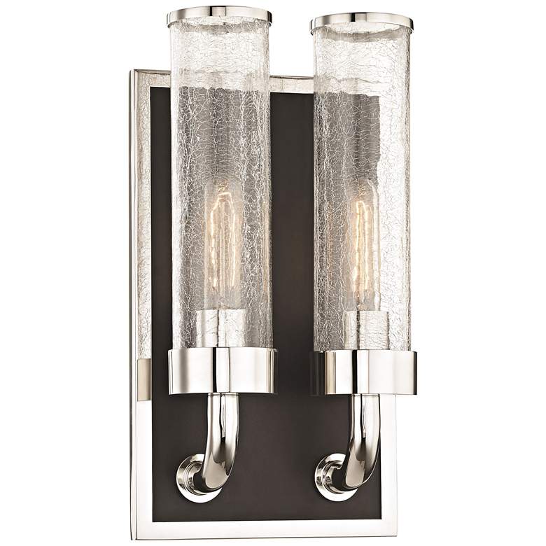 Image 1 Soriano 16 3/4 inch High Polished Nickel 2-Light Wall Sconce
