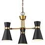 3_Soriano 23 1/2"W Matte Black and Brass 3-Light Chandelier