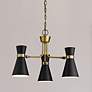 2_Soriano 23 1/2"W Matte Black and Brass 3-Light Chandelier