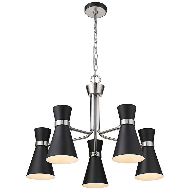 Image 6 Soriano 27" Wide Brushed Nickel 5-Light Chandelier more views