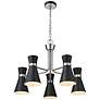 6_Soriano 27" Wide Brushed Nickel 5-Light Chandelier more views