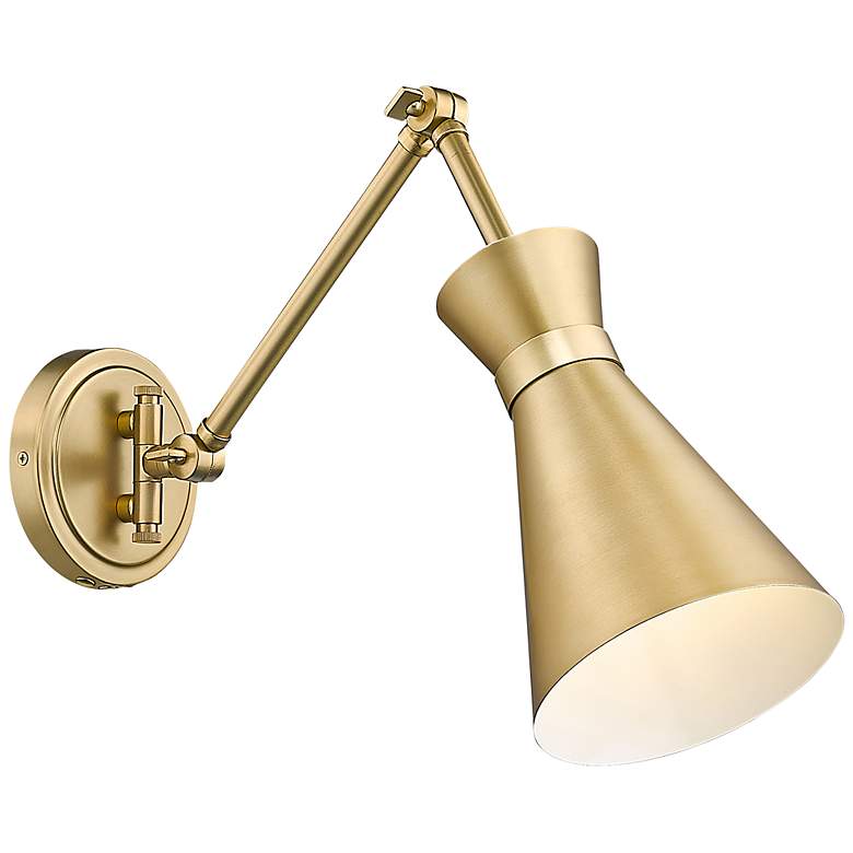 Image 3 Soriano 6 1/4" High Modern Gold Adjustable Wall Sconce