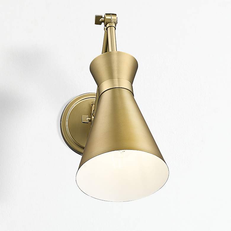 Image 2 Soriano 6 1/4" High Modern Gold Adjustable Wall Sconce