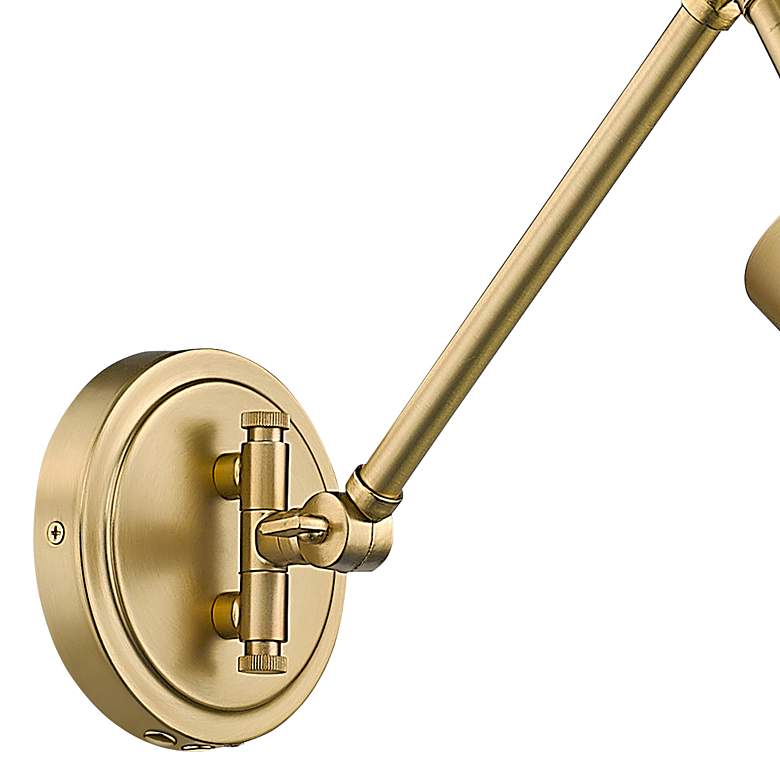 Image 4 Soriano 6 1/4" High Modern Gold Adjustable Wall Sconce more views