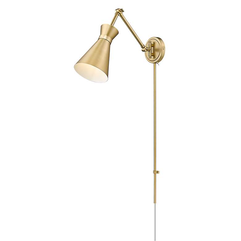 Image 7 Soriano 6 1/4" High Modern Gold Adjustable Wall Sconce more views