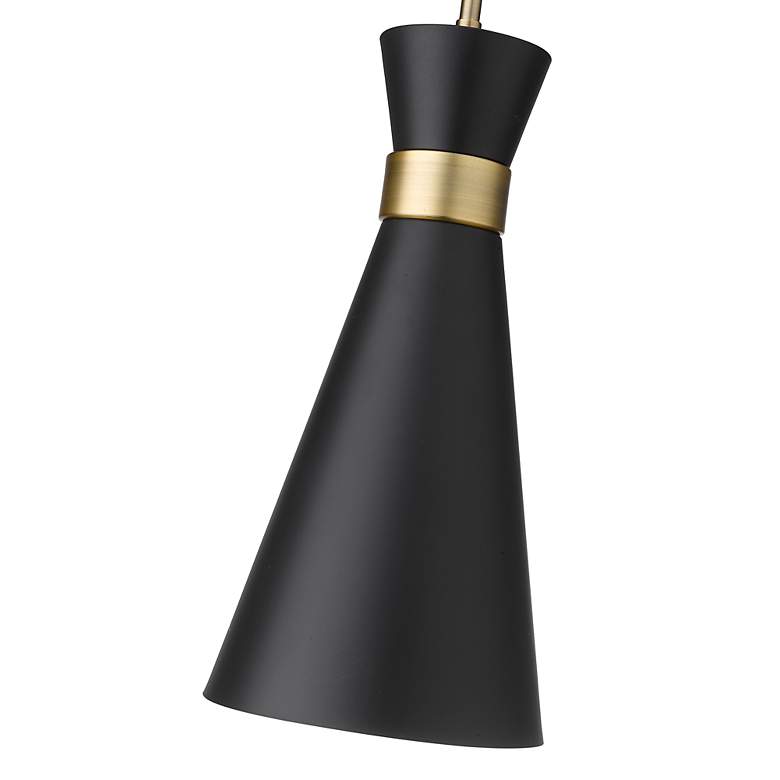 Image 6 Soriano 8" Wide Heritage Brass and Matte Black Mini Pendant more views