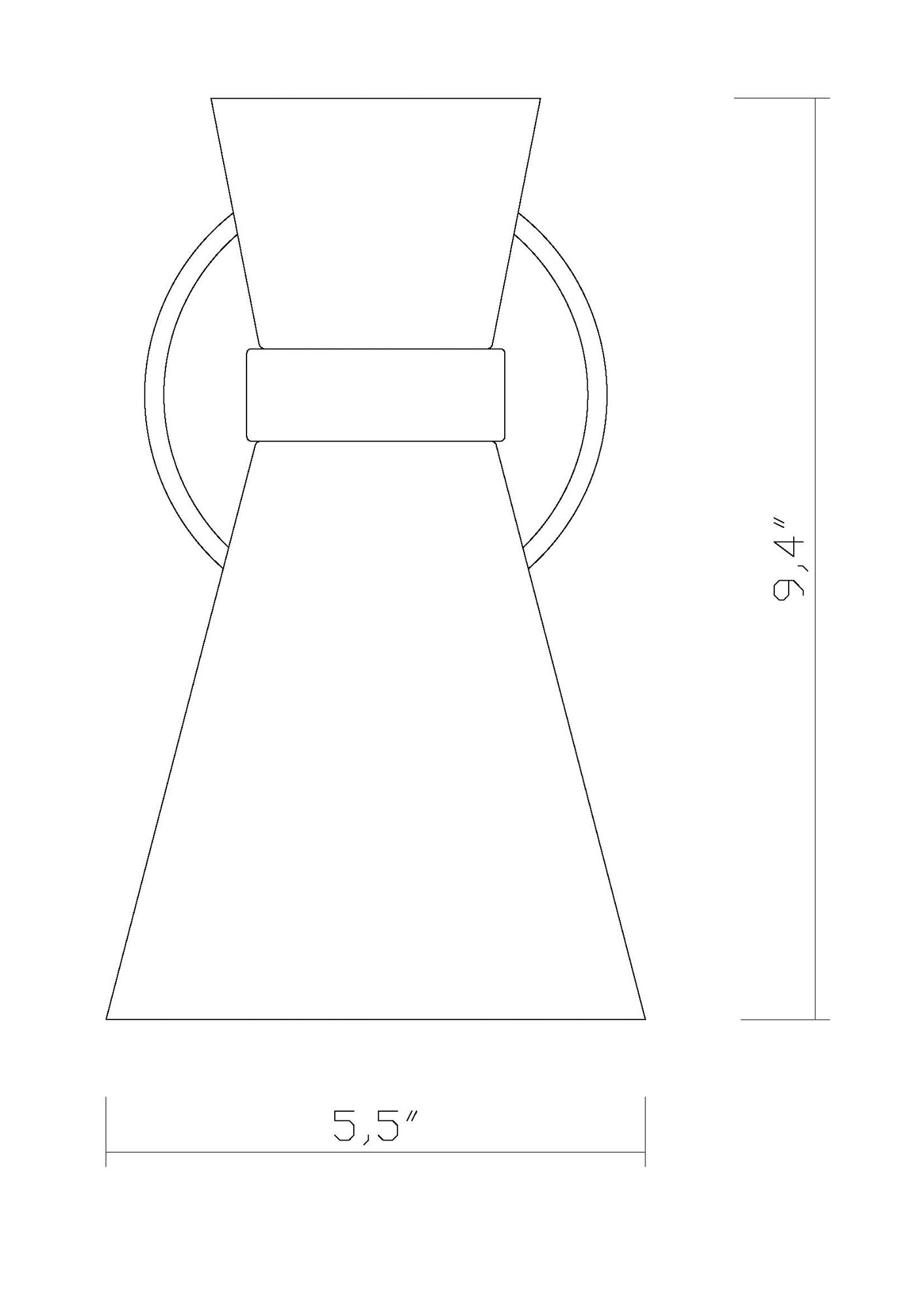 Soriano 9 1/2"H Matte Black and Heritage Brass Wall Sconce in scene