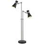 1_Soriano Brushed Nickel and Matte Black 2-Light Floor Lamp