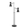 2_Soriano Brushed Nickel and Matte Black 2-Light Floor Lamp more views