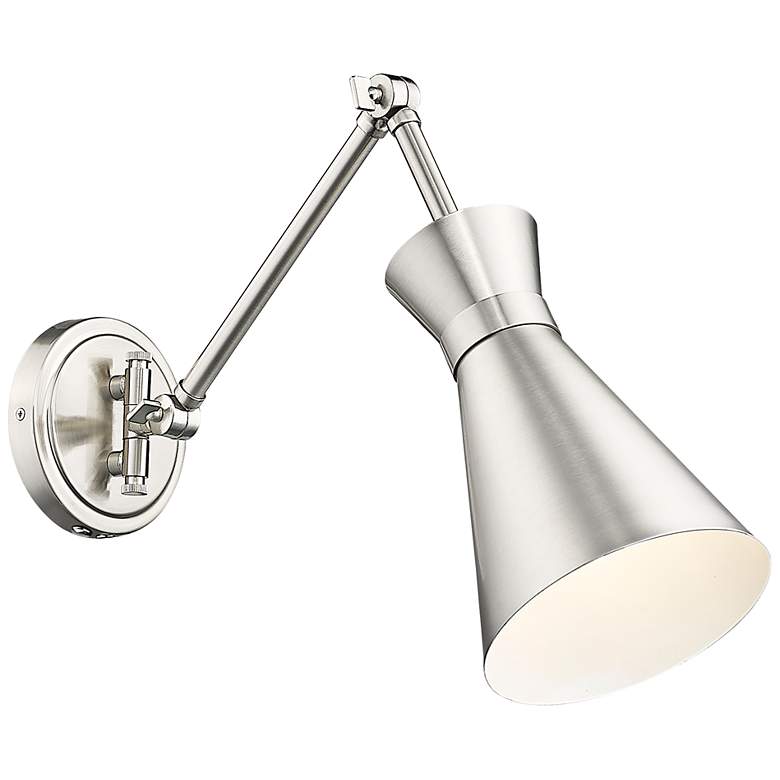 Image 3 Soriano Brushed Nickel Swing Arm Wall Lamp