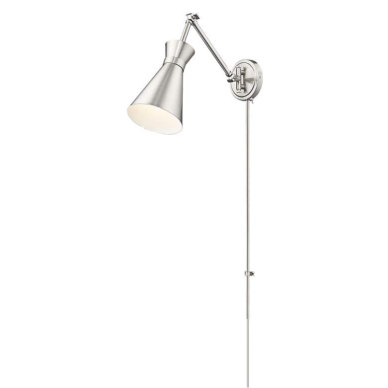 Image 7 Soriano Brushed Nickel Swing Arm Wall Lamp more views