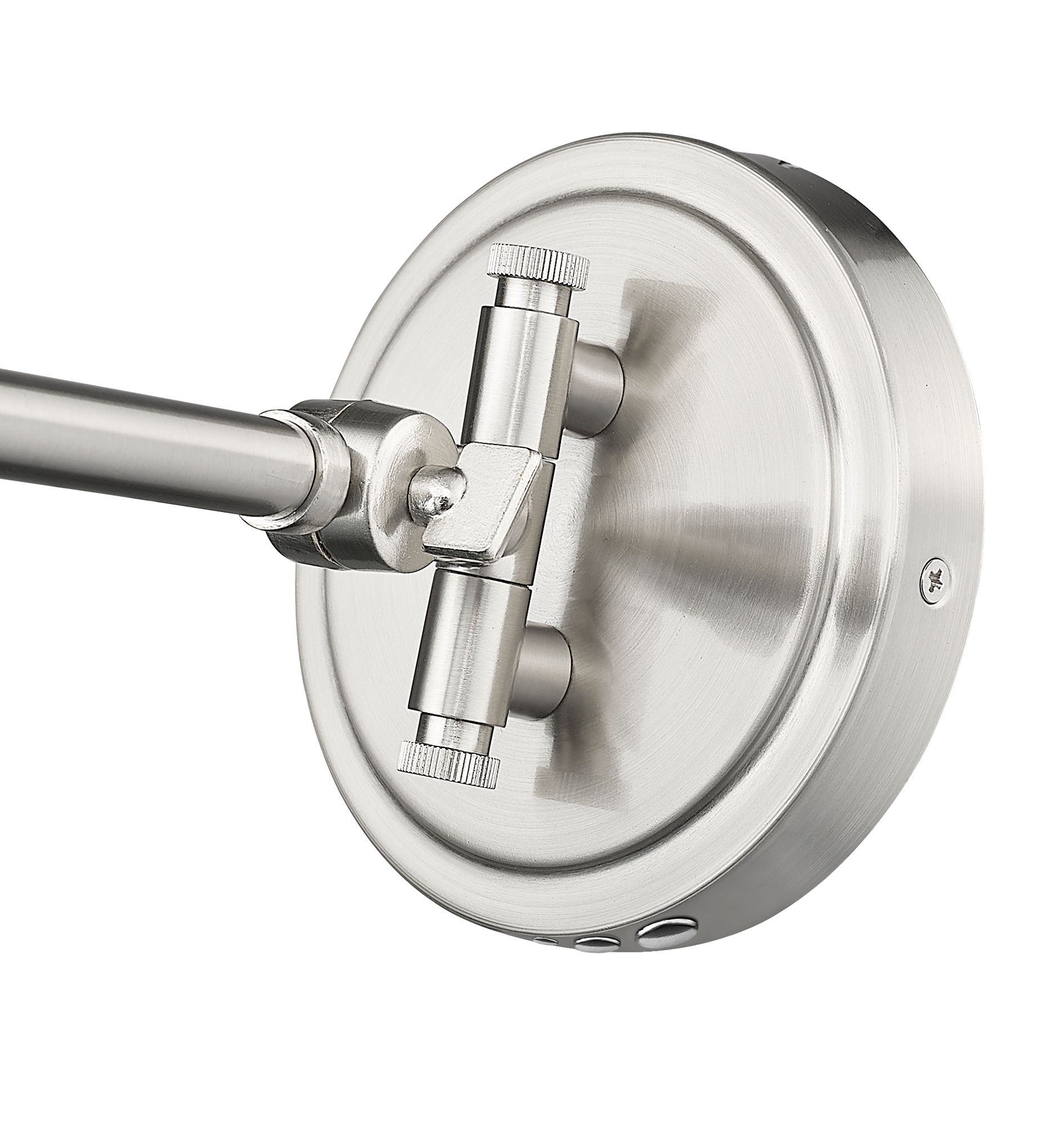 Soriano Brushed Nickel Swing Arm Wall Lamp in scene