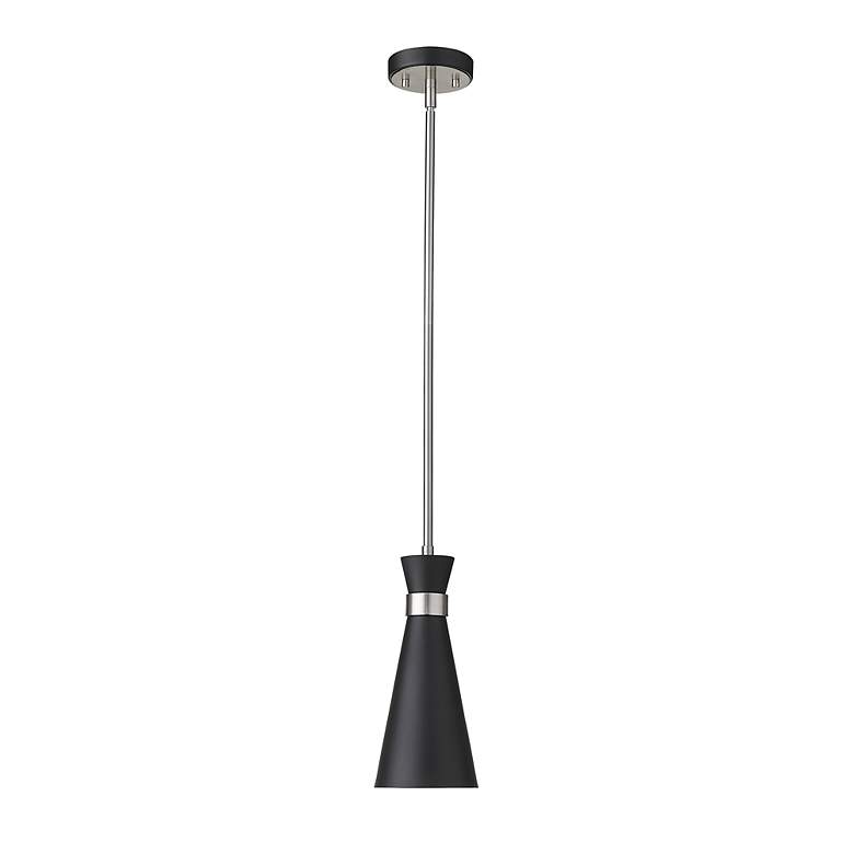 Image 4 Soriano by Z-Lite Matte Black + Brushed Nickel 1 Light Mini Pendant more views