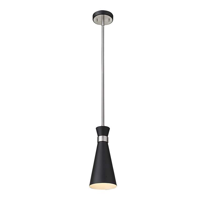 Image 5 Soriano by Z-Lite Matte Black + Brushed Nickel 1 Light Mini Pendant more views