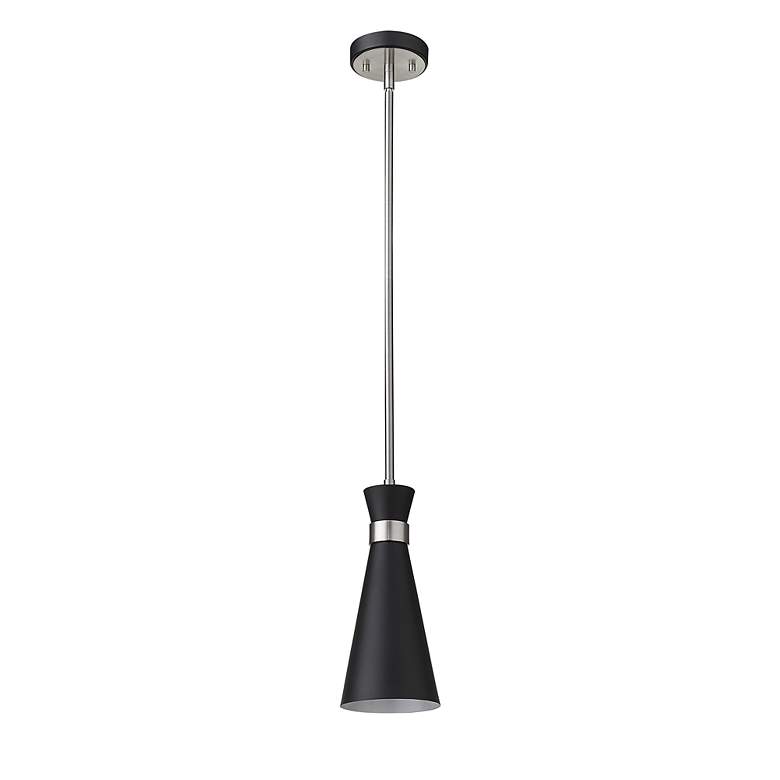 Image 7 Soriano by Z-Lite Matte Black + Brushed Nickel 1 Light Mini Pendant more views