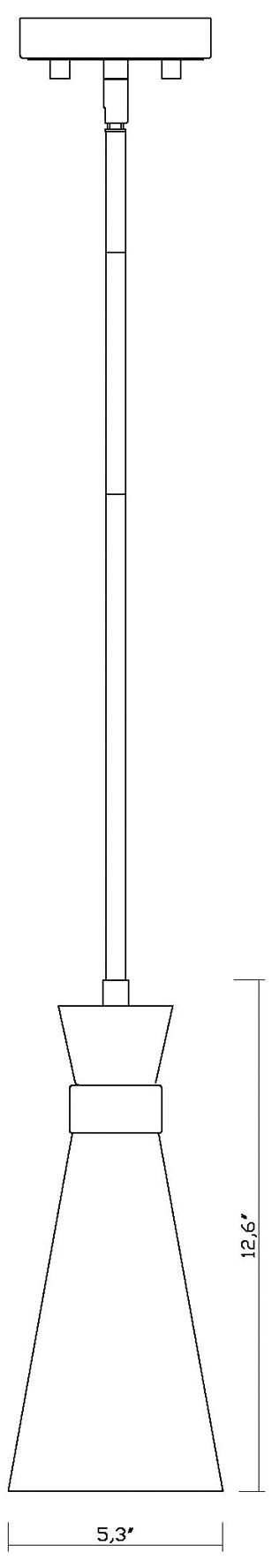 Soriano by Z-Lite Matte Black + Brushed Nickel 1 Light Mini Pendant