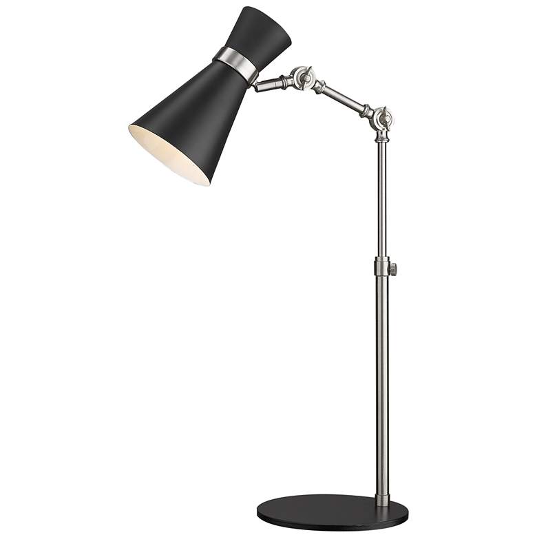 Image 1 Soriano by Z-Lite Matte Black + Brushed Nickel 1 Light Table Lamp