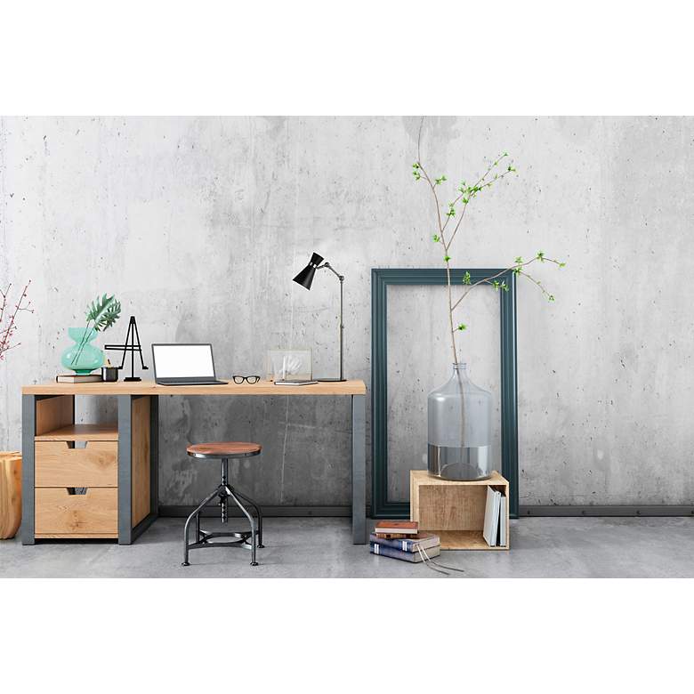Image 2 Soriano by Z-Lite Matte Black + Brushed Nickel 1 Light Table Lamp more views