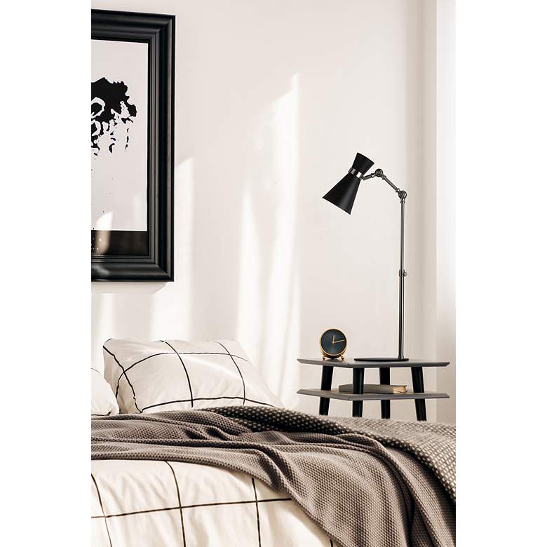 Image 3 Soriano by Z-Lite Matte Black + Brushed Nickel 1 Light Table Lamp more views