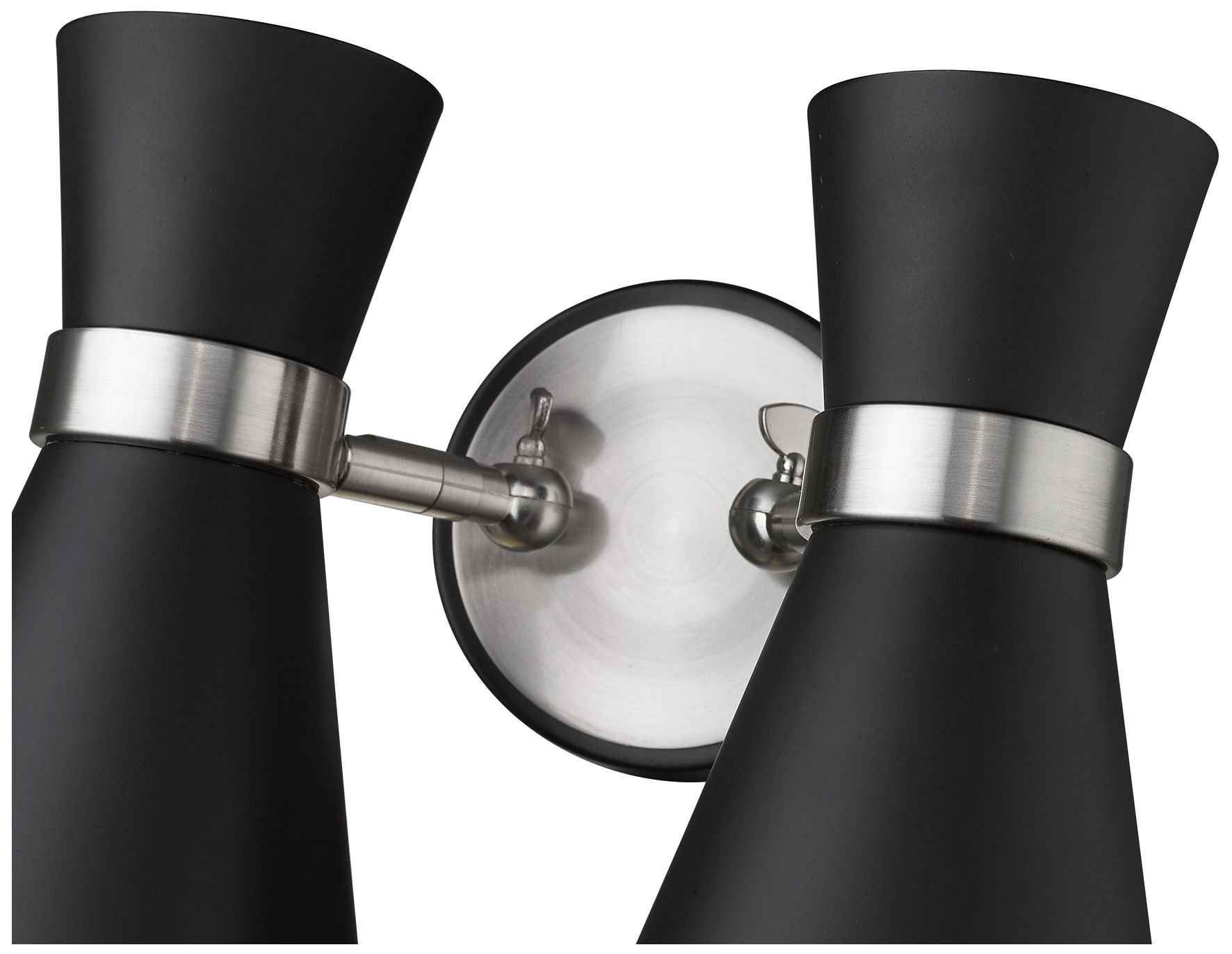 Image 6 Soriano by Z-Lite Matte Black + Brushed Nickel 12 inch 2 Light Wall Sconce more views