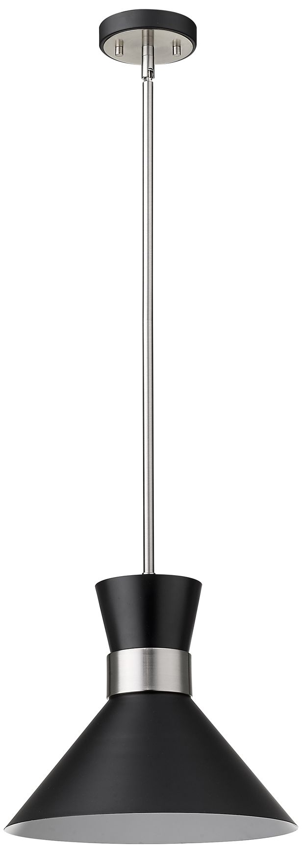 Image 7 Soriano by Z-Lite Matte Black + Brushed Nickel 13.25 inch 1 Light Pendant more views