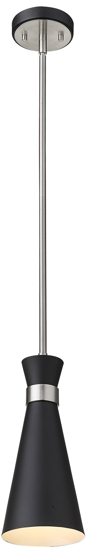 Image 5 Soriano by Z-Lite Matte Black Brushed Nickel 5.5 inch 1 Light Mini Pendant more views