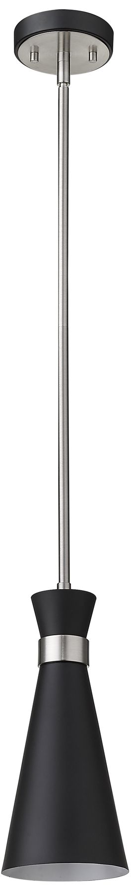 Image 7 Soriano by Z-Lite Matte Black Brushed Nickel 5.5 inch 1 Light Mini Pendant more views