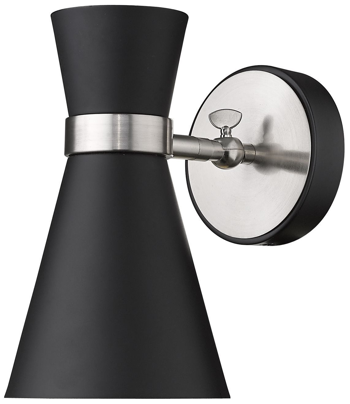 Image 4 Soriano by Z-Lite Matte Black + Brushed Nickel 5.5 inch 1 Light Wall Sconce more views