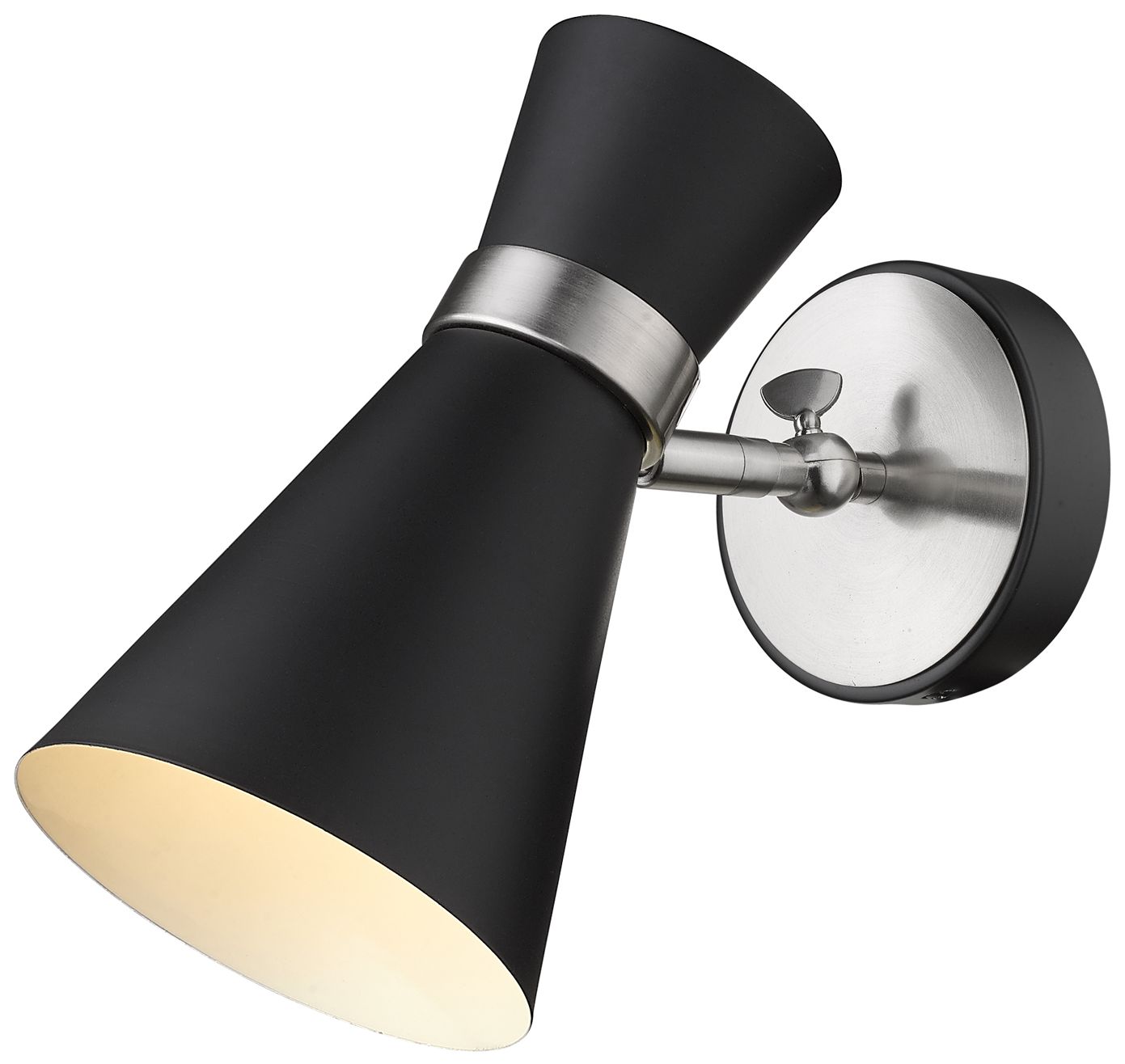 Image 5 Soriano by Z-Lite Matte Black + Brushed Nickel 5.5 inch 1 Light Wall Sconce more views