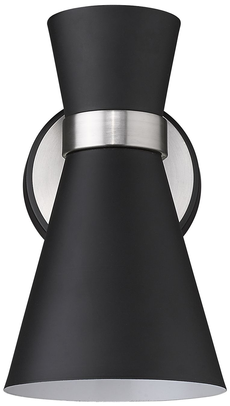 Image 7 Soriano by Z-Lite Matte Black + Brushed Nickel 5.5 inch 1 Light Wall Sconce more views