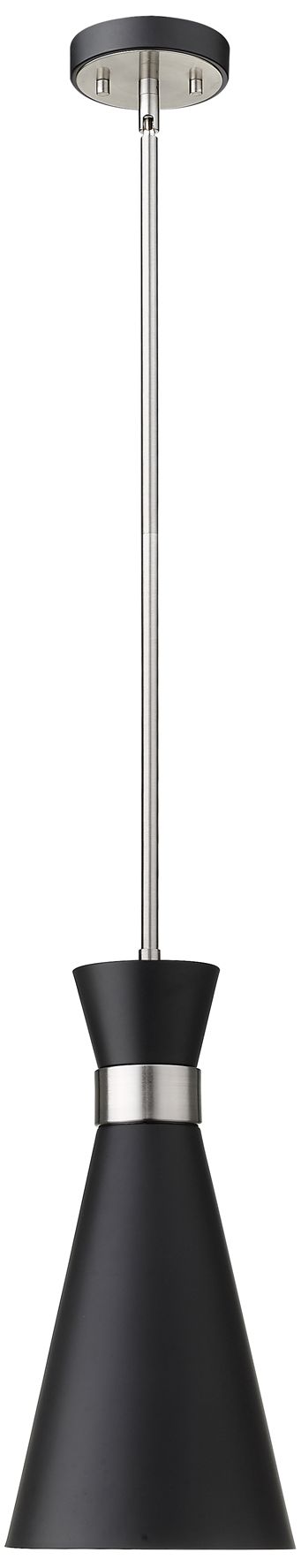 Image 4 Soriano by Z-Lite Matte Black + Brushed Nickel 8 inch 1 Light Pendant more views