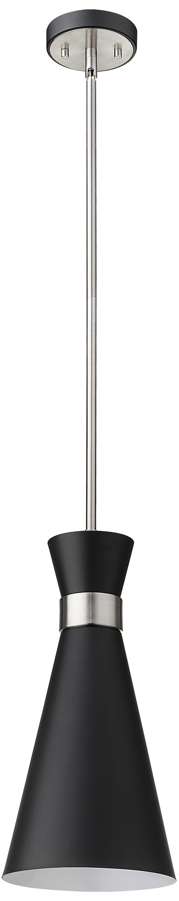 Image 7 Soriano by Z-Lite Matte Black + Brushed Nickel 8 inch 1 Light Pendant more views