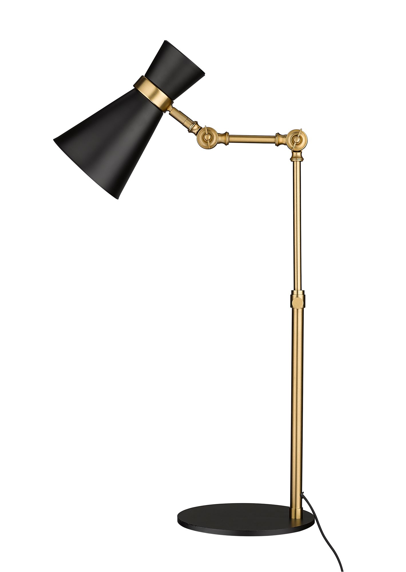 Image 4 Soriano by Z-Lite Matte Black + Heritage Brass 1 Light Table Lamp more views